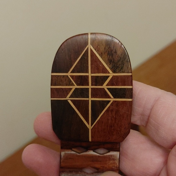 Wooden Articulated Belt w Buckle Wooden Inlay Work Size XS to S main image 8